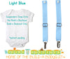Light Blue Noah's Boytique Bodysuit Suspenders - Snap On - Suspender Outfit - Baby Suspenders - Newborn - Interchangeable - Noah's Boytique Suspenders - Baby Boy First Birthday Outfit