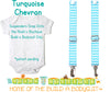 Turquoise Chevron Noah's Boytique Bodysuit Suspenders - Snap on Suspenders - Suspender Outfit - Baby Suspenders - Newborn Suspender - Noah's Boytique Suspenders - Baby Boy First Birthday Outfit