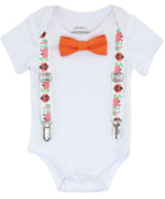 Thanksgiving Outfit for Baby Boy Gobble Suspenders with Bow Tie