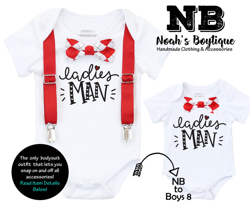baby boy valentines outfit bow tie onesie red argyle ladies man shirt suspenders cute baby boy clothes