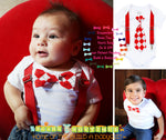 Newborn First Valentines Outfit - Valentines Day Shirt - Suspenders Tie - Kissing Booth - Baby Boy - Valentines Day Outfit - Infant - Clothes - Noah's Boytique
