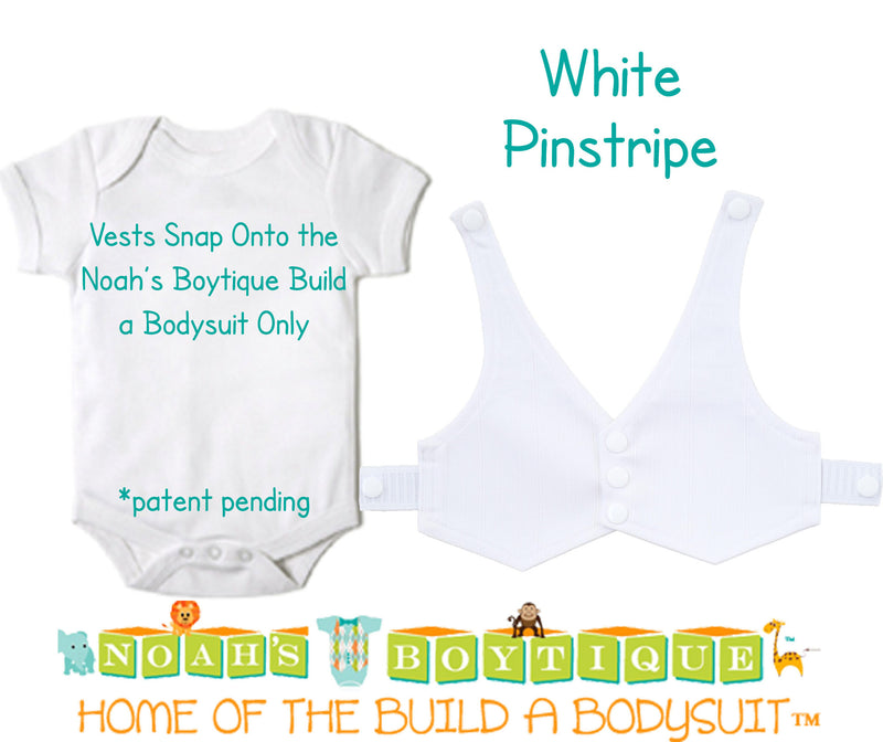 White Suit Baby Vest - Baby Tuxedo Vest - Baby Boy Wedding Vest - Baby Boy Baptism Vest - Baby Vest Bodysuit